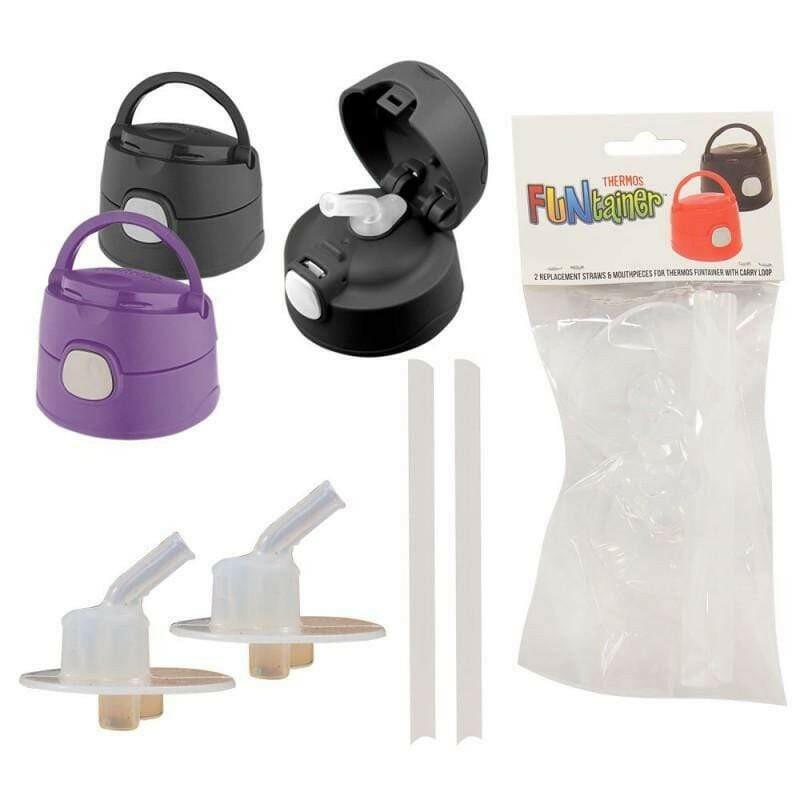 Thermos Funtainer Carry Loop Replacement Straws And Mouthpieces Value Pack - HYPHEN KIDS
